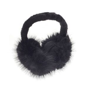Ribbon Faux Fur Earmuffs / Black
